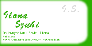 ilona szuhi business card